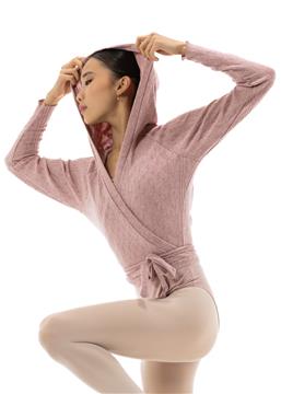 DAD5032 LITTLE THEODORA, Hooded Wrap Sweater